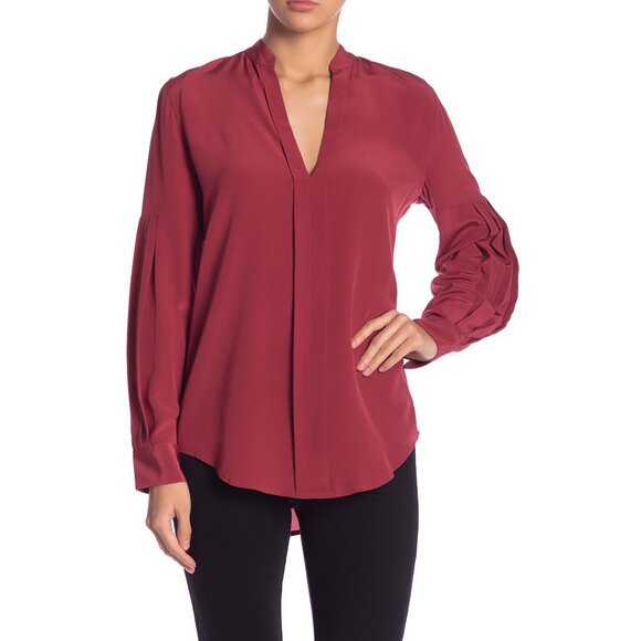 NWT EQUIPMENT Split V-Neck Silk Blouse | Office Workwear Date Night Essential - Picture 3 of 8